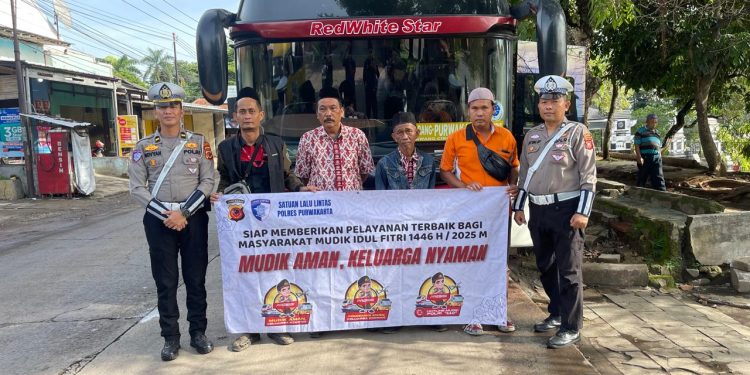 Sat Lantas Polres Purwakarta Gencar Sosialisasikan Mudik Aman, Keluarga Nyaman