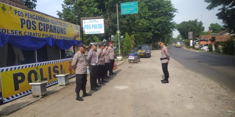 Polsek Cibatu Gelar Apel Pengamanan Ops Ketupat Lodaya 2025