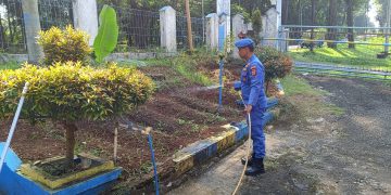 Sat Polairud Polres Purwakarta Manfaatkan Lahan Kosong Untuk Bercocok Tanam