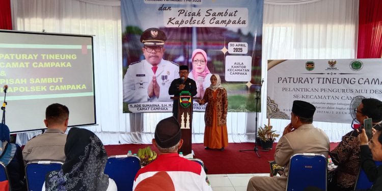 Kapolsek Campaka Hadiri Acara Pisah Sambut Camat dan Kapolsek di Kecamatan Campaka