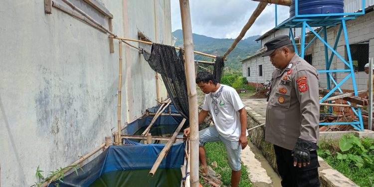 Sambang Peternak Ikan, Polsek Plered Dukung Ketahanan Pangan Di Purwakarta