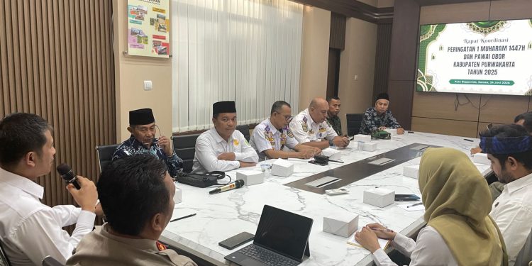 Polres Purwakarta Ikuti Rapat Koordinasi Pelaksanaan Pelaksanaan Tahun Baru Islam.