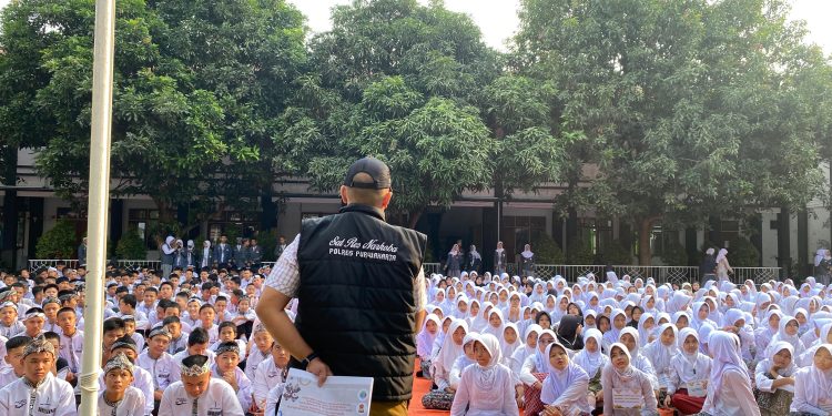 Keren, Sehari Satres Narkoba Polres Purwakarta Lakukan Sosialisasi P4GN di Empat Sekolah