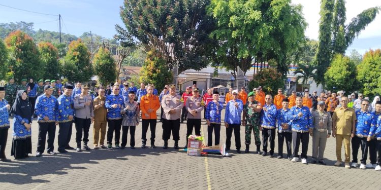 Polsek Bojong Dan Polsek Darangdan Gelar Apel Kesiapsiagaan Bencana Secara Bersama