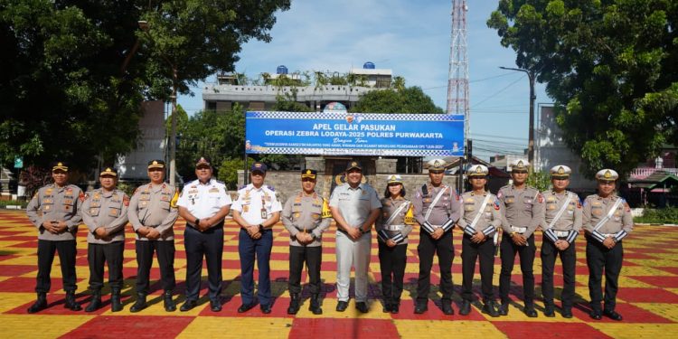 Operasi Zebra 2025, Polres Purwakarta Gelar Apel Pasukan