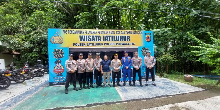 Kapolres Purwakarta Kontrol Pos Pengamanan Operasi Lilin Lodaya Natal 2025 dan Tahun Baru 2026 di Kawasan Wisata Jatiluhur