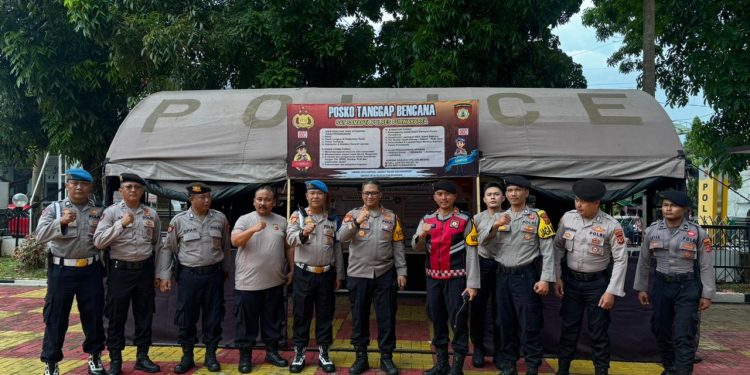 Wadir Samapta Polda Jabar Tinjau Kesiapan Posko Tanggap Bencana Polres Purwakarta