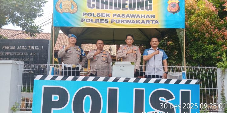 Polsek Pasawahan Gelar Pos Pam Cihideung, Pastikan Arus Lalu Lintas dan Kamtibmas Aman Jelang Pergantian Tahun 2026