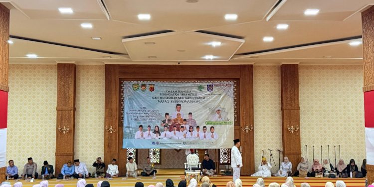 Polsek Bungursari Polres Purwakarta Hadiri Tabligh Akbar Isra Mi’raj Nabi Muhammad