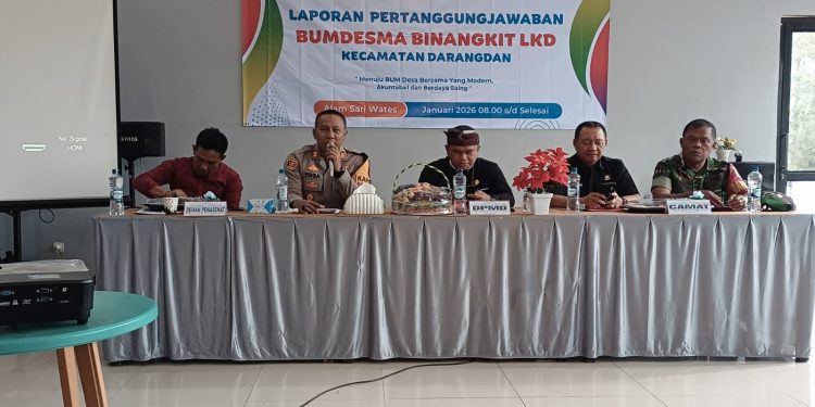 Kapolsek Darangdan Hadiri Kegiatan Pertanggungjawaban LPJ BUMDesma TA 2025