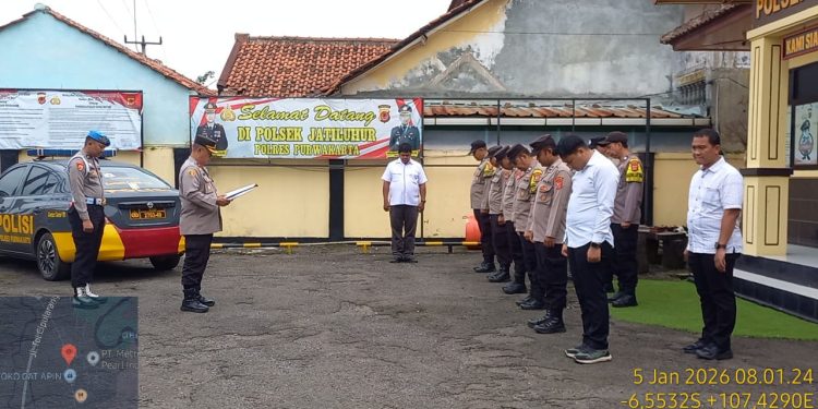 Apel Pagi Polsek Jatiluhur Dipimpin Langsung Kapolsek