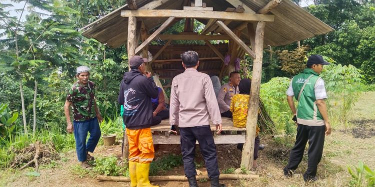 Kapolsek Darangdan Dampingi Petani Panen Jagung di Darangdan
