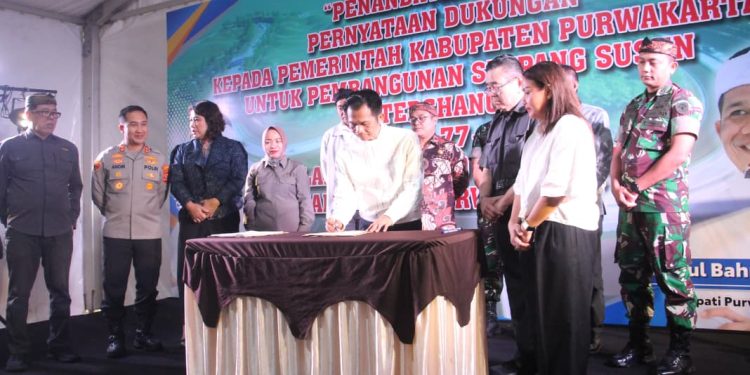 Kapolres Purwakarta Hadiri Penandatanganan Pernyataan Dukungan Pembangunan Simpang Susun KM 77+800 Tol Cipali