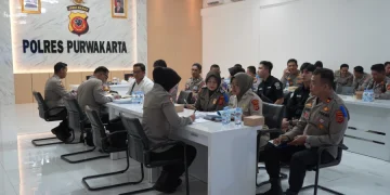 Polres Purwakarta Ikuti Pelaksanaan Pengawasan Operasi Kepolisian Keselamatan Lodaya 2025