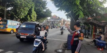 Sat Samapta Terjunkan Personel Untuk Atur Lalulintas Pagi