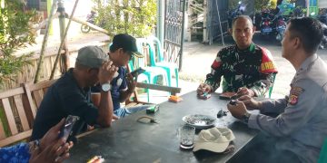 Sinegritas TNI-POLRI Selalu di wujudkan oleh babinsa dan bhabinkamtibmas Pasawahan Maupun Pondok Salam untuk sama-sama sambang warganya