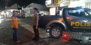Ciptakan Kondusifitas Pada Malam Hari Polsek Pasawahan Gencarkan Blue Light Patrol