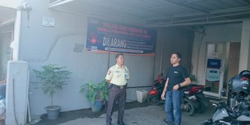 Anggota Reskrim Polsek Pasawahan Dialogis Dengan Satpam Dan Kontrol Bank BRI Unit Antisipasi 3C Di Perbankan