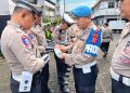 Tingkatkan Kedisiplinan, Kanit Propam Polsek Purwakarta Kota Gelar Gaktibplin di Pos Pam Pasar Jumat