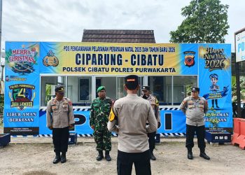 Kapolsek Cibatu Pimpin Apel Pengamanan Jalur Perbatasan pada Ops Lilin Lodaya 2025