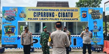 Kapolsek Cibatu Pimpin Apel Pengamanan Jalur Perbatasan pada Ops Lilin Lodaya 2025