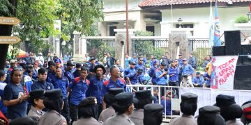 Pengamanan Aksi Massa Buruh, Polres Purwakarta Kedepankan Pelayanan Humanis