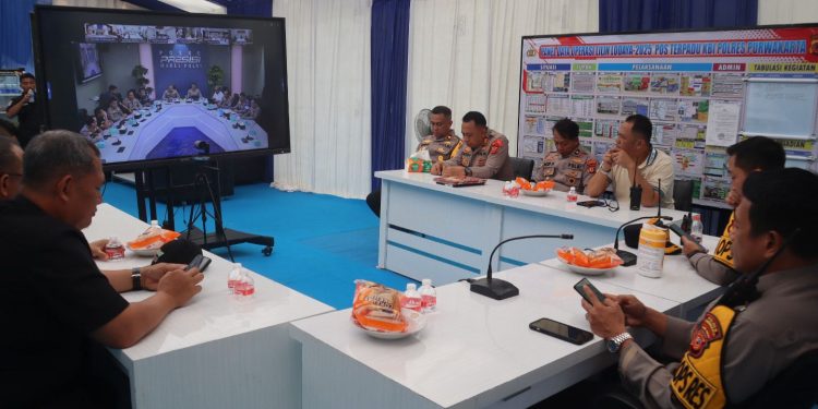 Secara Daring, Kapolres Purwakarta Ikuti Rapat Anev Program Quick Wins Presisi Bersama Wakapolri