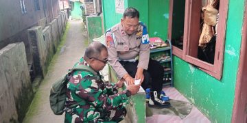 Melalui Pendekatan warga Sinergitas TNI dan Polri Bhabinkamtibmas Sambang warga desa Binaan ciptakan kamtibmas