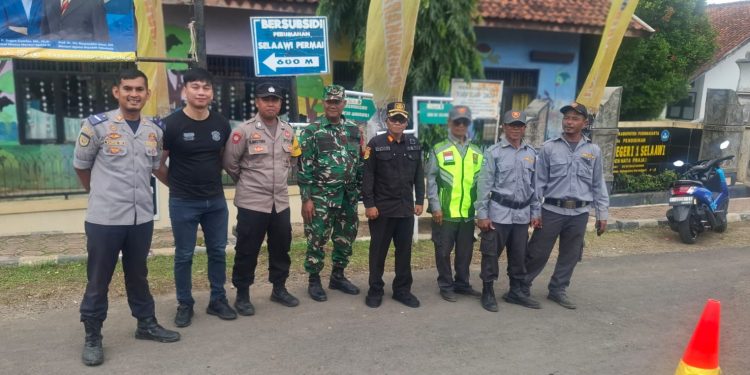 Sinergitas Polsek Pasawahan Bersama TNI dan Unsur Pemerintah Kecamatan Jaga Kamtibmas