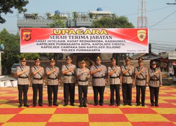 Kapolres Purwakarta Pimpin Sertijab Dua Kasat Dan Tiga Kapolsek