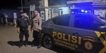Antisipasi Kejahatan Malam, Polsek Plered Gencar Lakukan Patroli Ke Seluruh Wilayah