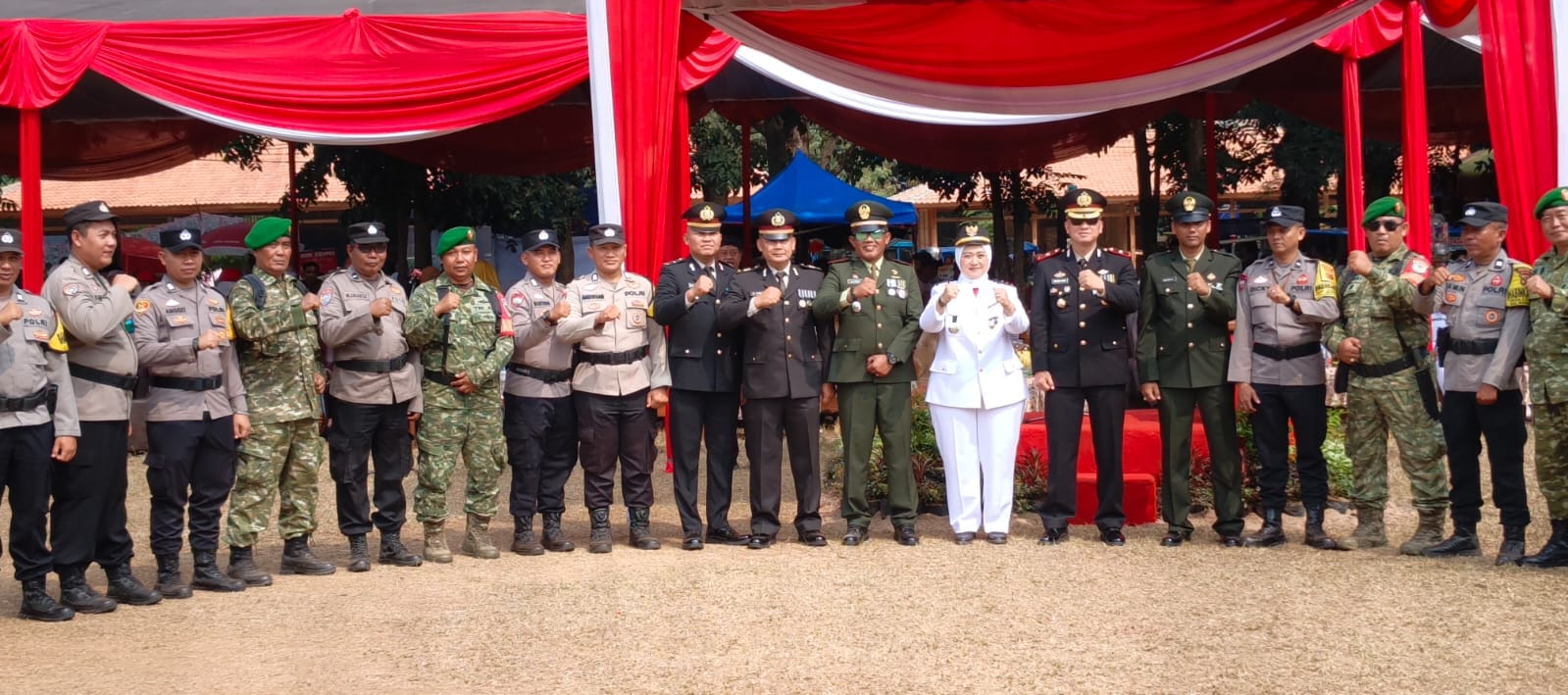 Semangat Kemerdekaan, Sinergi TNI-Polri dan Lintas Sektor Jaga Khidmat Upacara di Bungursari