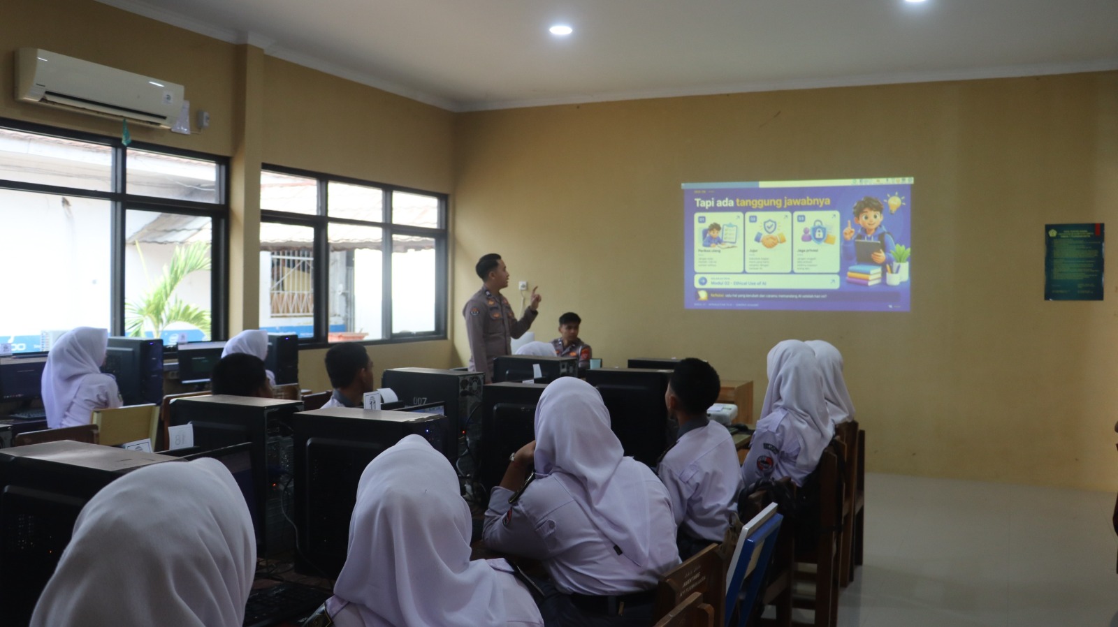 Polres Purwakarta Kenalkan Artificial Intelligence kepada Pelajar, Dorong Pemanfaatan Teknologi Secara Bijak