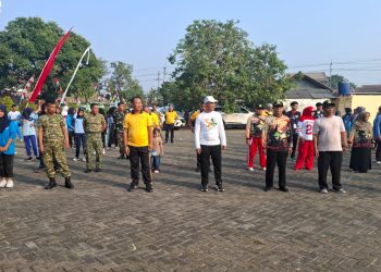 Dari Lapangan Senam Menuju Penguatan Kolaborasi Daerah, Kapolsek Campaka Hadiri Senam Bersama Muspika Sambut HUT Ke-81 RI
