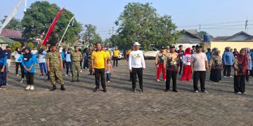 Dari Lapangan Senam Menuju Penguatan Kolaborasi Daerah, Kapolsek Campaka Hadiri Senam Bersama Muspika Sambut HUT Ke-81 RI