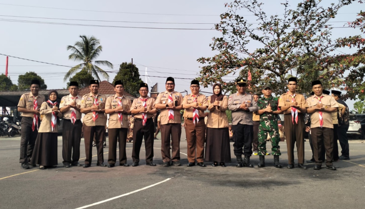 Semarak Hari Pramuka, Polri Bersama TNI dan Unsur Pemerintahan Hadiri Upacara di Sukatani