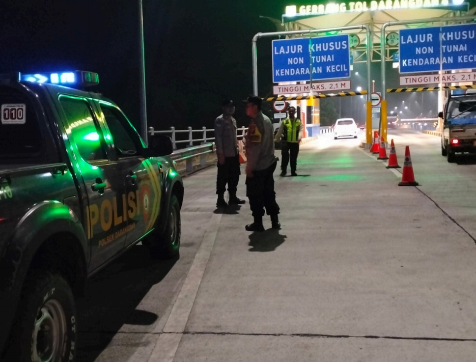 KRYD Malam Hari, Polsek Darangdan Patroli Titik Rawan dan Ajak Warga Waspada