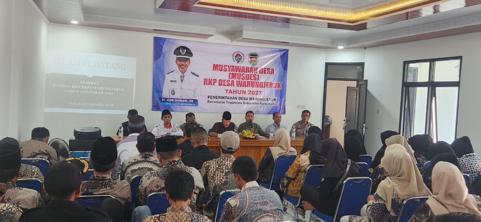 Bersinergi Dengan Warga, Bhabinkamtibmas Polsek Plered Ikuti Rapat Musdes
