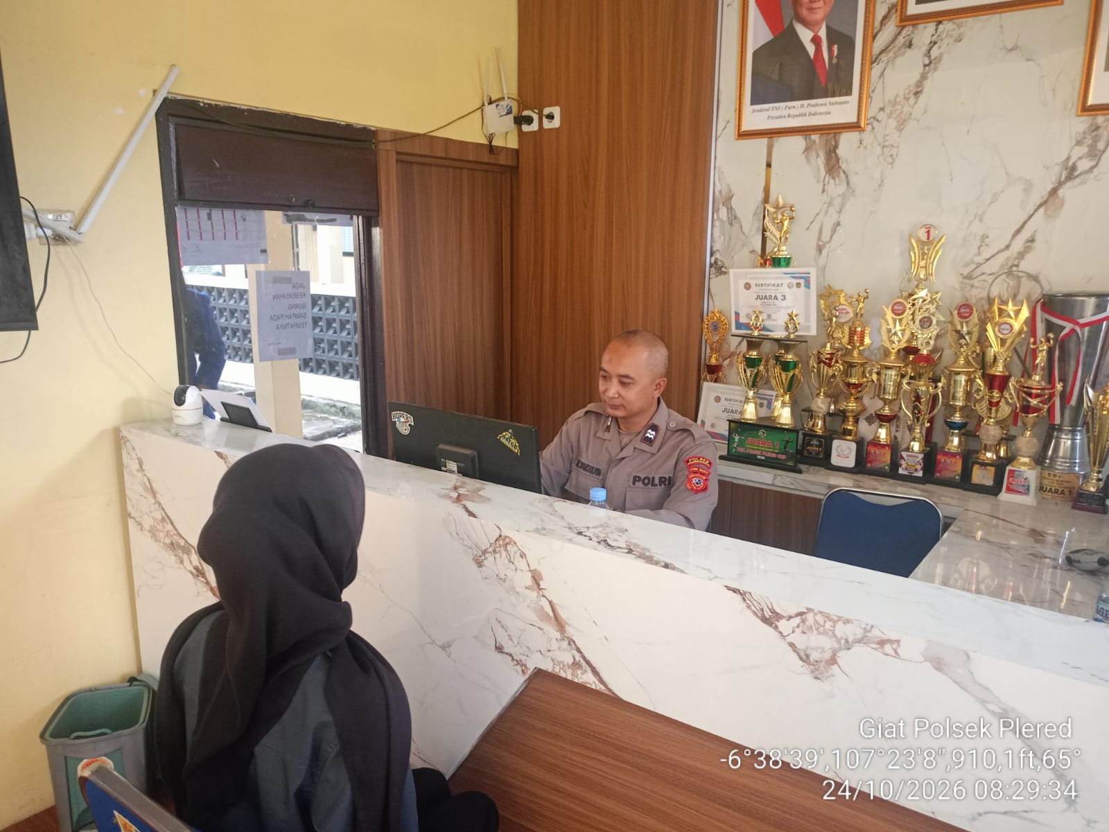 Wujud Pelayanan Prima Ke Masyarakat, Polsek Plered Maksimalkan Sistem Pengamanan Mako
