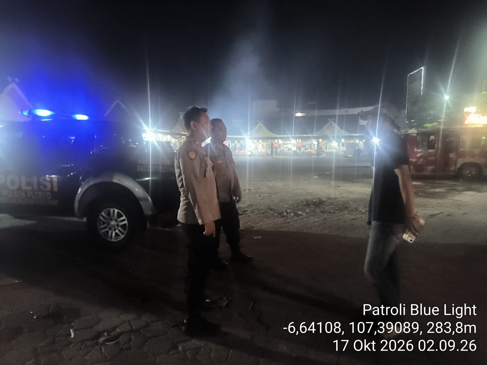 Cegah Aksi Kriminal, Polsek Plered Lakukan Patroli Malam Ke Seluruh Wilayah Hukumnya