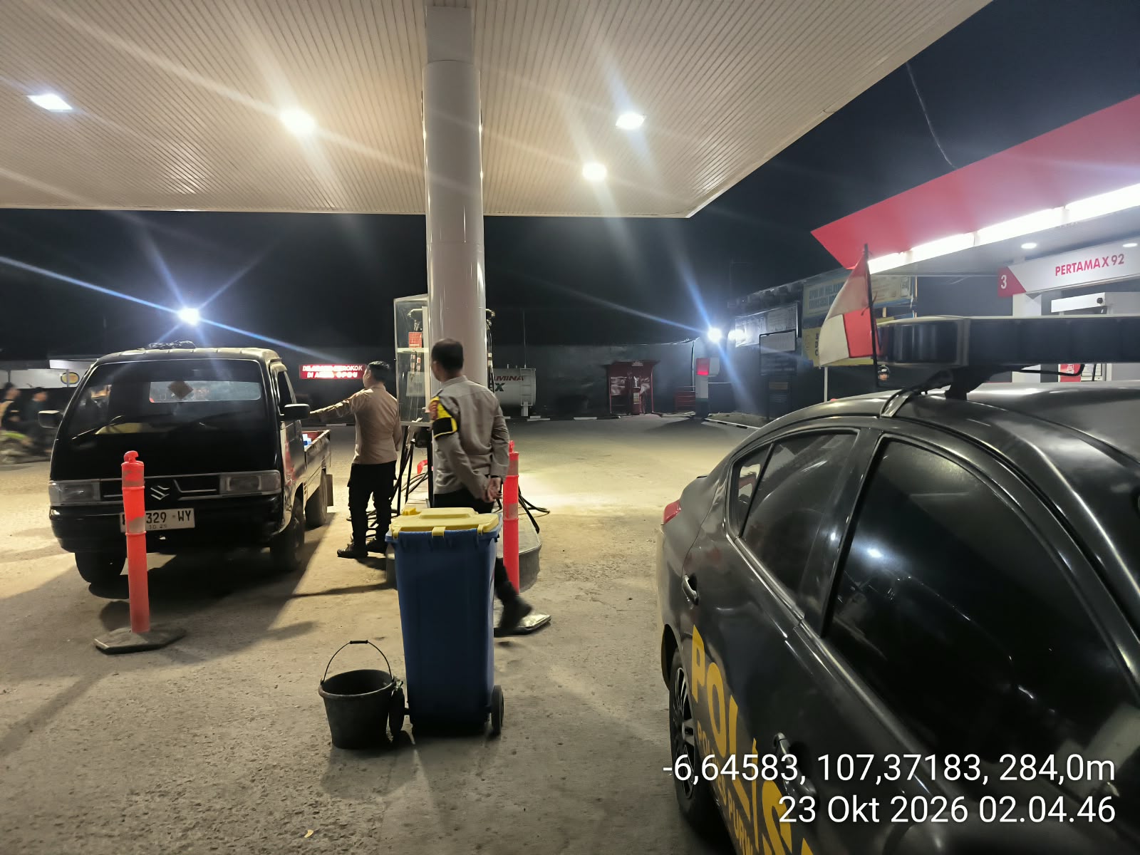 Patroli Malam, Polsek Plered Ingatkan Warga Soal Kamtibmas Ke Masyarakat