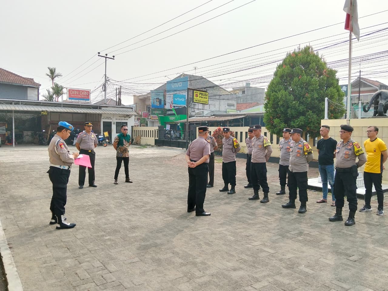 Kapolsek Plered Pimpinan Apel, Untuk Pastikan Wilayah Yang Aman