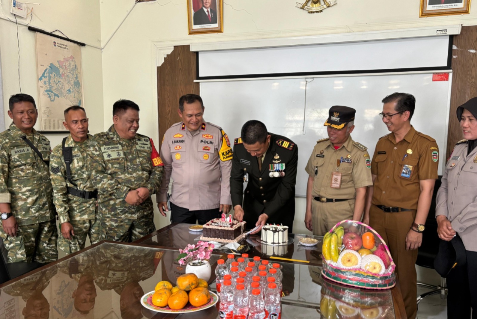 Kapolsek Purwakarta Kota Hadiri HUT ke-81 TNI, Perkuat Sinergitas TNI-Polri