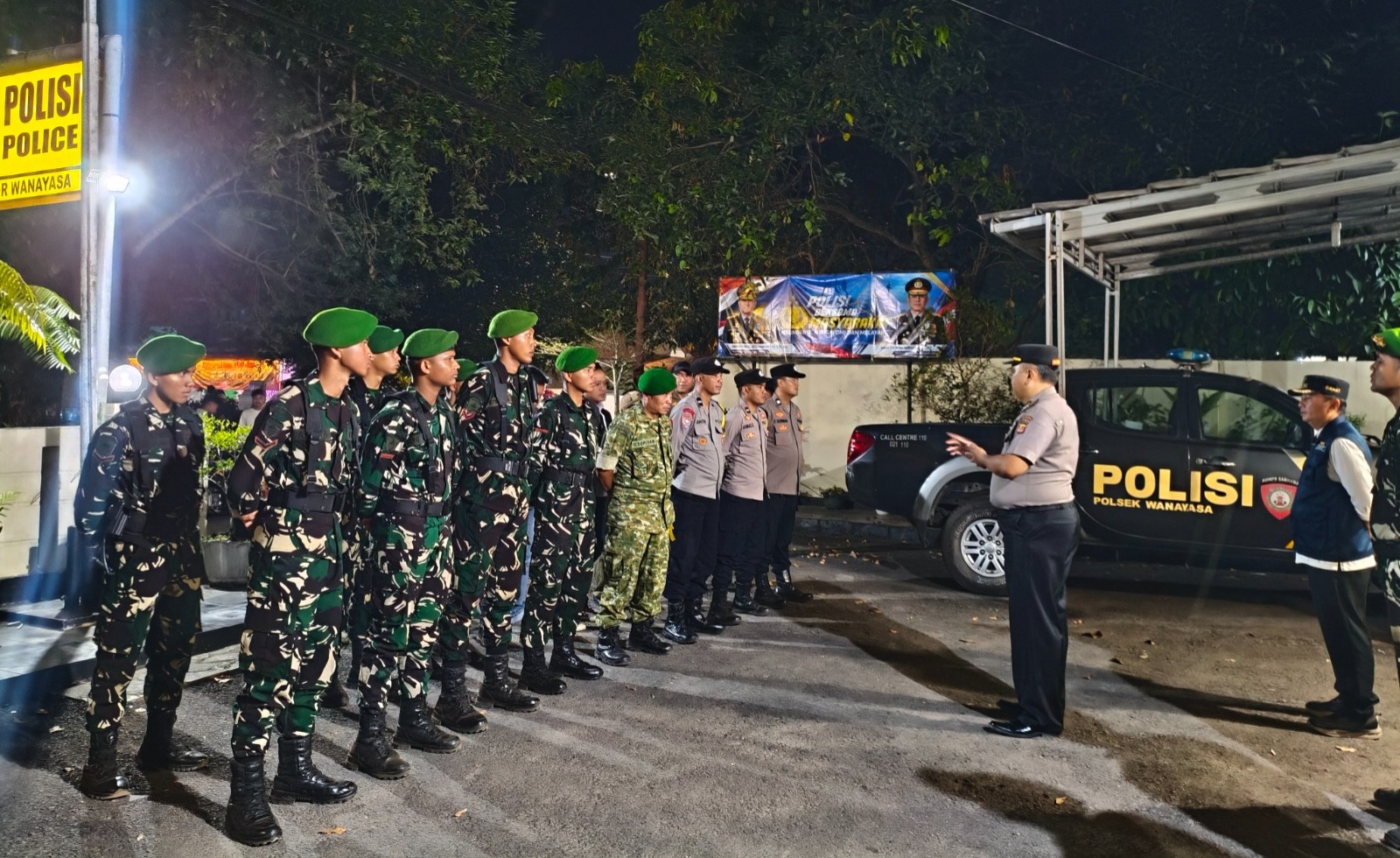 Cegah Balap Liar dan Antisipasi Jam Malam Pelajar, Polsek Wanayasa Bersama TNI dan Pemerintah Kecamatan Gelar Patroli