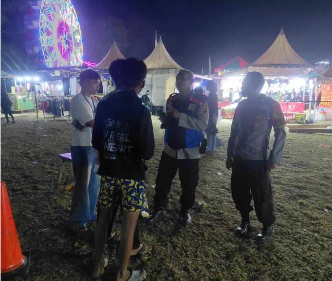 Polsek Darangdan Laksanakan KRYD, Sasar Hiburan Rakyat Pasar Malam